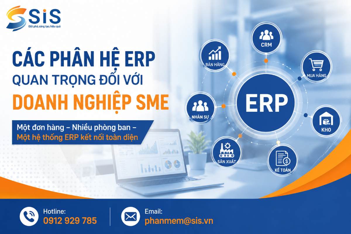 Các phân hệ ERP quan trọng đối với doanh nghiệp SME: Một đơn hàng đi qua bao nhiêu phòng ban?