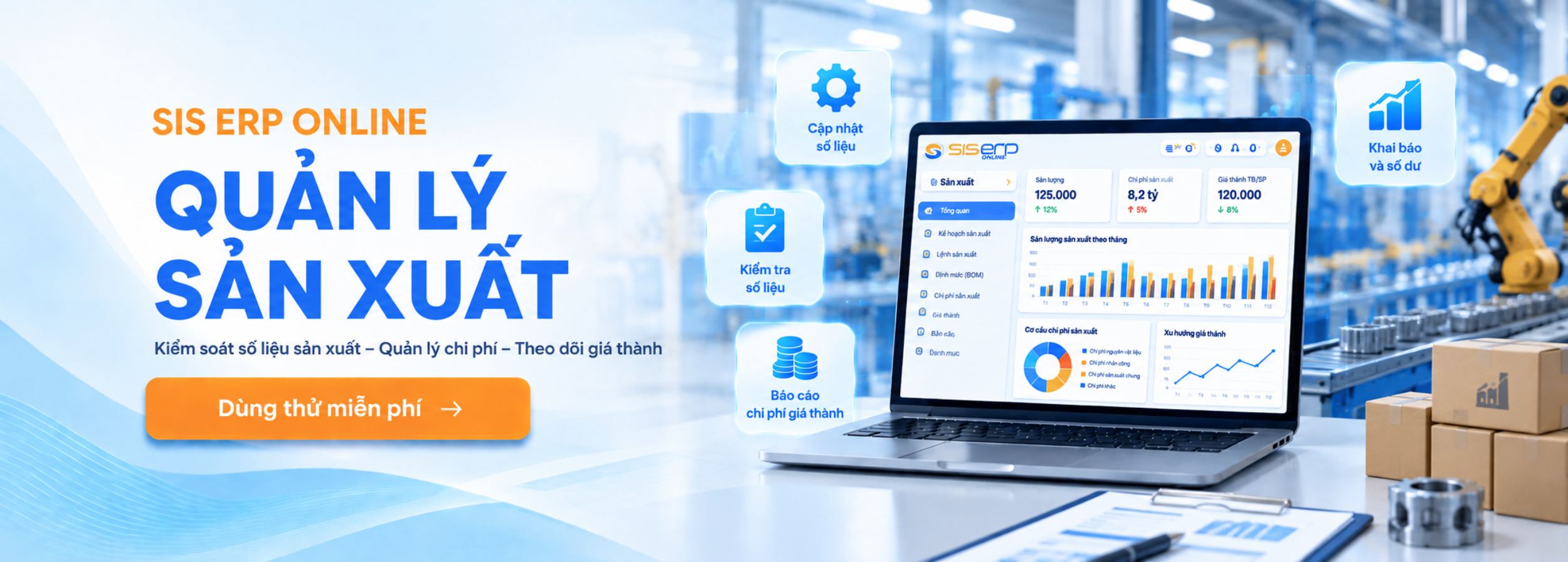QUẢN LÝ SẢN XUẤT SIS ERP ONLINE