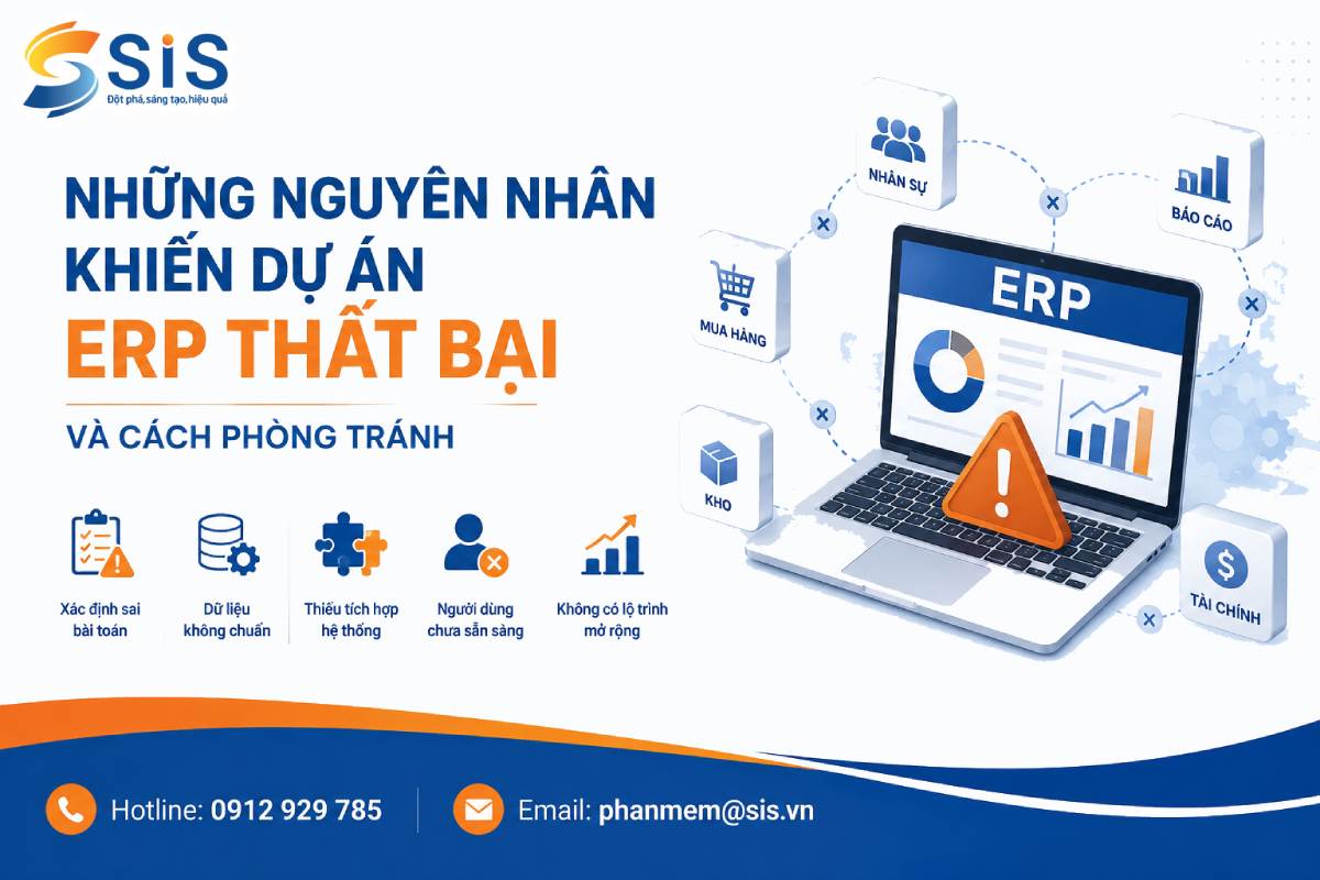 Những nguyên nhân khiến dự án ERP thất bại và cách phòng tránh 