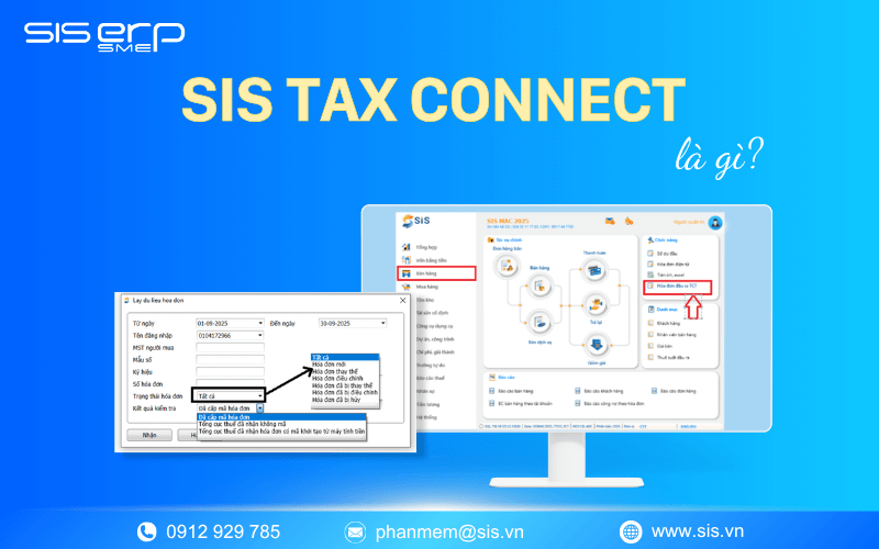 SIS TAX CONNECT - Giải Pháp Tự Động Lấy Hóa Đơn Bán Ra Từ Tổng Cục Thuế